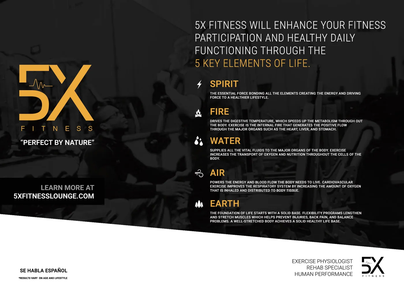 5X Fitness: flyer