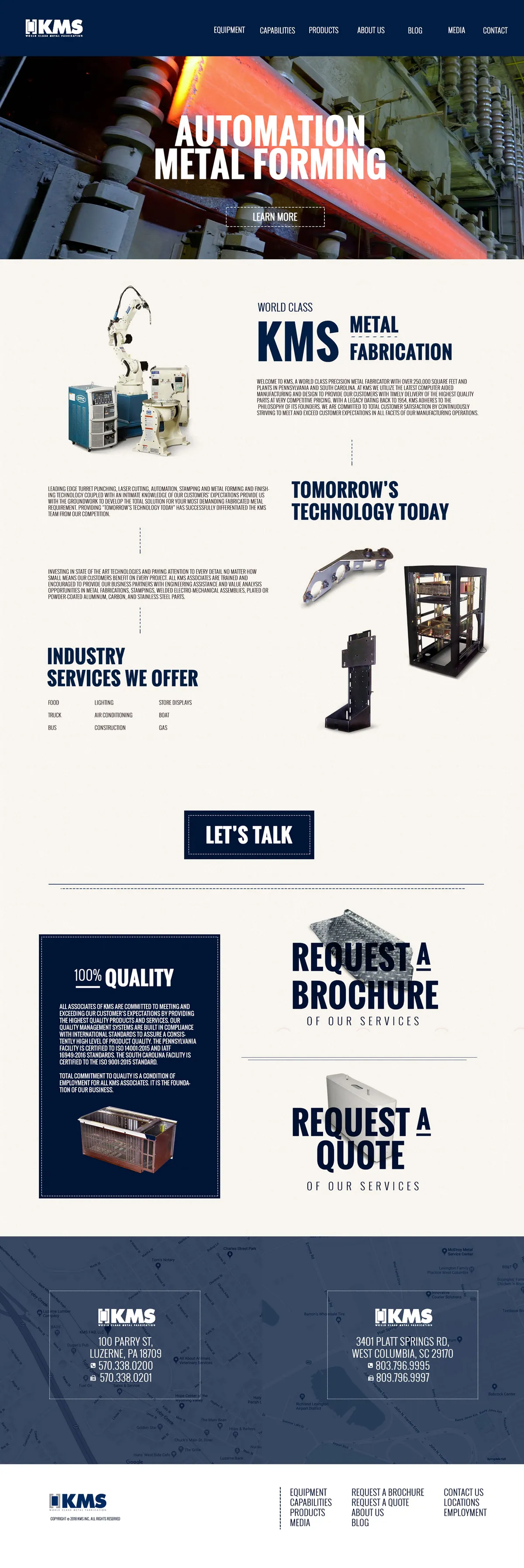 KMS Metal Fabrication: homepage
