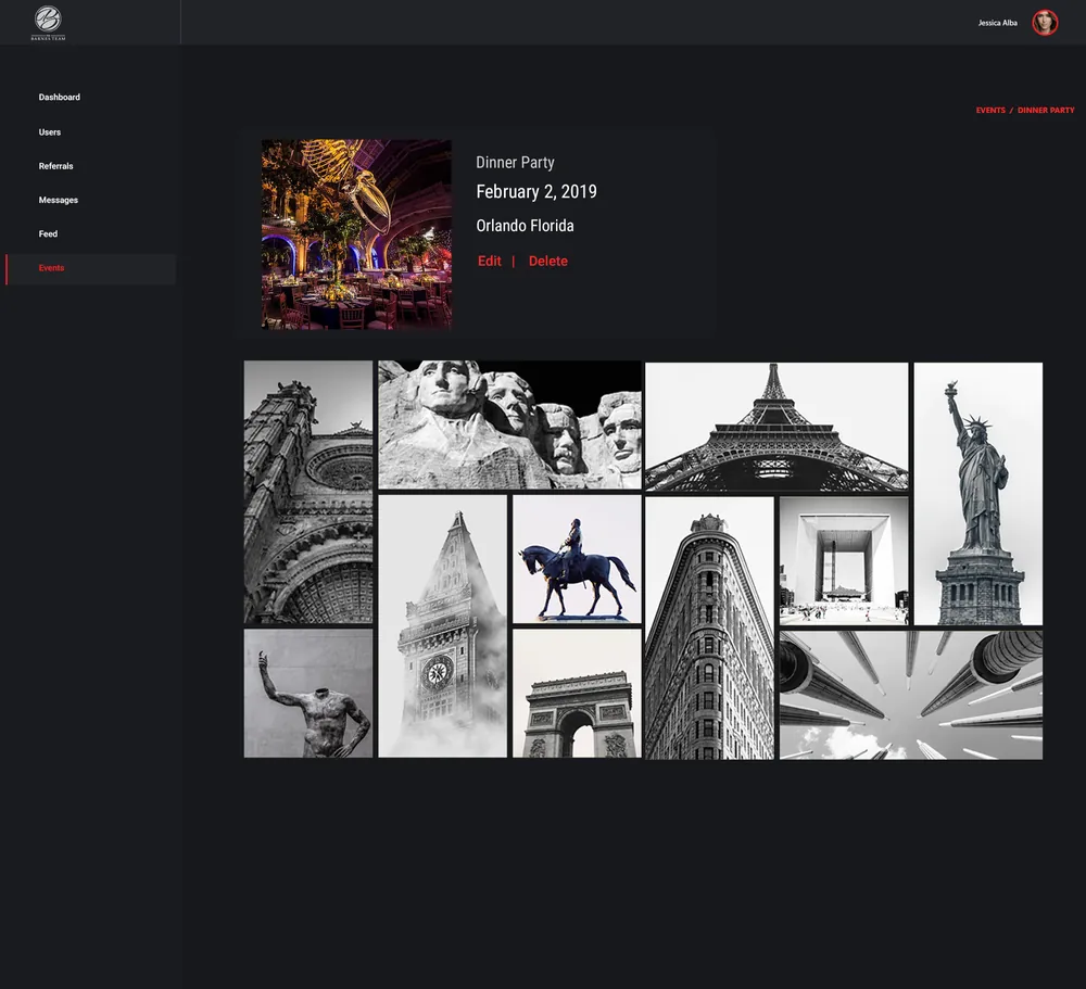 The Barnes Team CMS: events sub page